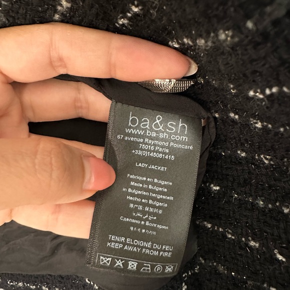 Ba&sh Black and Silver Blazer with Tailored Silhouette - Picture 6 of 10